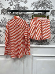 GUCCI LONG SLEEVE SHIRT AND SHORTS SET 268768