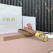 DIOR 25S BELT 20 MM IN MUTED PINK CALFSKIN 568719