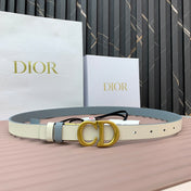 DIOR 25S BELT 20 MM IN STEEL BLUE CALFSKIN 568720