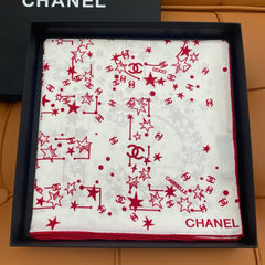 CHANEL 25S SCARF 90 IN SILK 704601