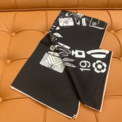 CHANEL 25S SCARF 90 IN SILK 703696