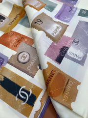 CHANEL 25S SCARF 90 IN SILK 703699