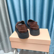 THICK-SOLED LOAFERS SHOES WALNUT COLOR COWHIDE