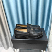 MOCCASINS BLACK QUILTED CALFSKIN