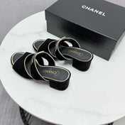 CC DOUBLE-STRAP HEELS 25S IN BLACK SUEDE