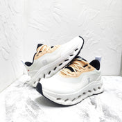 CLOUDTILT 2.0 SNEAKER PALE GRAY MIX PALE ORANGE CALFSKIN AND BREATHABLE MESH