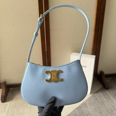 MINI 22 TILLY BAG IN COOL GRAY BLUE CALFSKIN