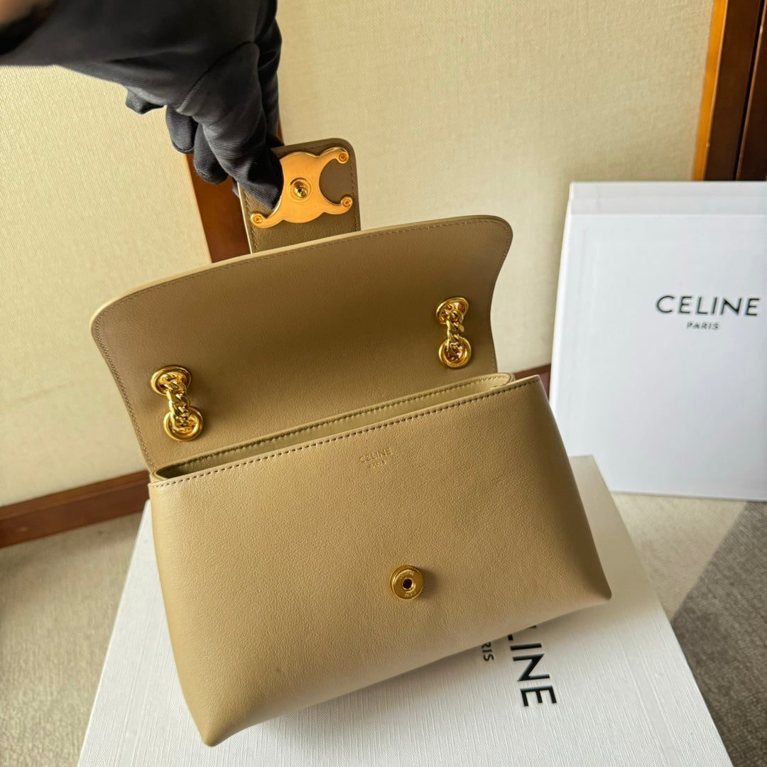 MEDIUM CELINE VICTOIRE BAG 23 IN CAMEL GOLD CALFSKIN