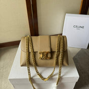 MEDIUM CELINE VICTOIRE BAG 23 IN CAMEL GOLD CALFSKIN