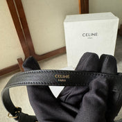 SMALL HELOÏSE BAG CUIR 22 IN BLACK CALFSKIN EMBOSSED LOGO