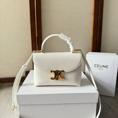 TEEN NINO BAG 20 IN WHITE SOFT CALFSKIN GOLD HARDWARE