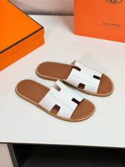 IZMIR SANDAL LIGHT BROWN MIX WHITE LAMBSKIN