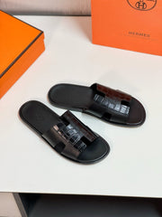 IZMIR SANDAL BLACK LAMBSKIN WITH PATTERNS