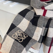 SCARF 180 CM IN BLACK MIX WHITE CARO CASHMERE 389779