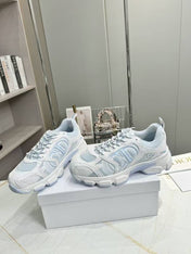 CD CHORONO SNEAKER IN WHITE AND LIGHT BLUE MESH