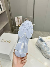 CD CHORONO SNEAKER IN WHITE AND LIGHT BLUE MESH