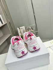CD CHORONO SNEAKER IN WHITE AND PINK MESH