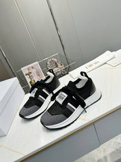 CD RUN SNEAKER 25S IN BLACK MESH FABRIC TWO-TONE SOLE