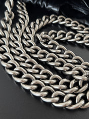 CRUSH LARGE TOTE BAG 46 IN BLACK QUILTED CALFSKIN SILVER HARDWARE