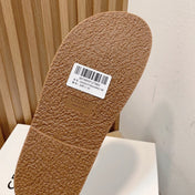 TIPPI SLIDE IN CANVAS & CALFSKIN NATURAL WHITE / TAN