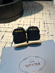 PRA TRIANGLE LOGO SNEAKERS DARK BLUE SUEDE