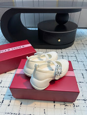 VIV' RUN BALLERINAS IN WHITE FABRIC