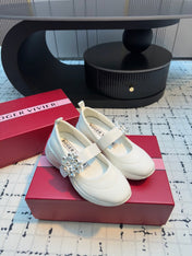 VIV' RUN BALLERINAS IN WHITE FABRIC