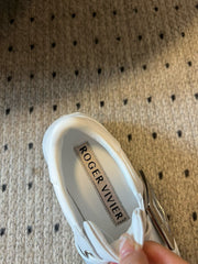 VIV' SKATE SNEAKERS IN WHITE SMOOTH CALFSKIN SILVER BUCKLE