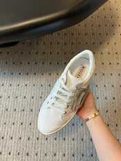 VIV' SKATE SNEAKERS IN WHITE SMOOTH CALFSKIN SILVER BUCKLE
