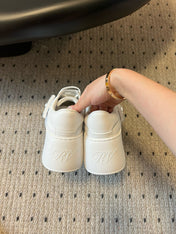 VIV' SKATE SNEAKERS IN WHITE SMOOTH CALFSKIN CRYSTAL BUCKLE