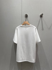 Loewe 25 Printed Round Neck Short Sleeve T-shirt White Cotton 215607