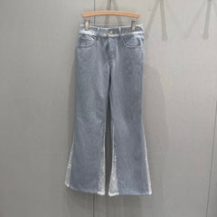 CC Flared Jeans Blue Gray Cotton