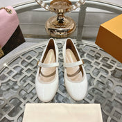 MARY JANE SHOES IN WHITE PATENT CALFSKIN
