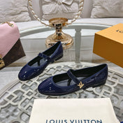 MARY JANE SHOES IN AEGEAN BLUE PATENT CALFSKIN