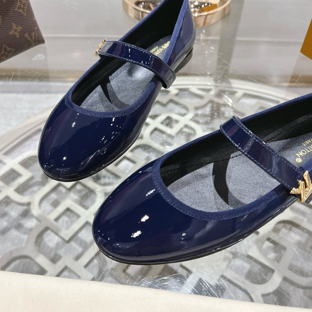 MARY JANE SHOES IN AEGEAN BLUE PATENT CALFSKIN