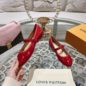 MARY JANE SHOES IN CHERRY RED PATENT CALFSKIN