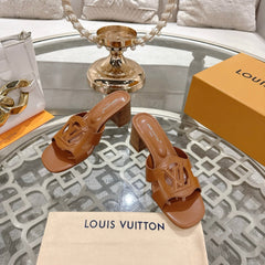 ISOLA HIGH 55 MM MULE IN BRONZE BROWN CALFSKIN