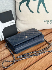 CC WOC ENTRUPY 19 BAG IN INDIGO BLUE CALFSKIN