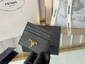PRA 10 CARD HOLDER IN BLACK CALFSKIN