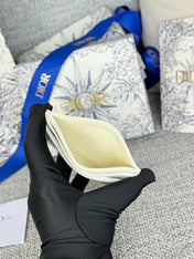 CARO FREESIA CARD HOLDER 10 IN WHITE CANNAGE CALFSKIN