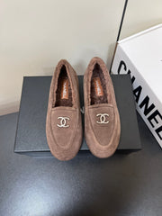 LOAFER IN PENNY BROWN SUEDE AND SOLF FLEECE LINING