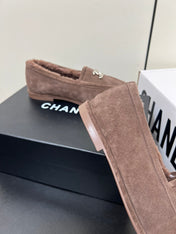 LOAFER IN PENNY BROWN SUEDE AND SOLF FLEECE LINING