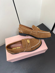 PENNY LOAFERS IN TAWNY BROWN SUEDE