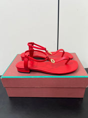 LP MINDIL SANDAL IN RED LAMBSKIN