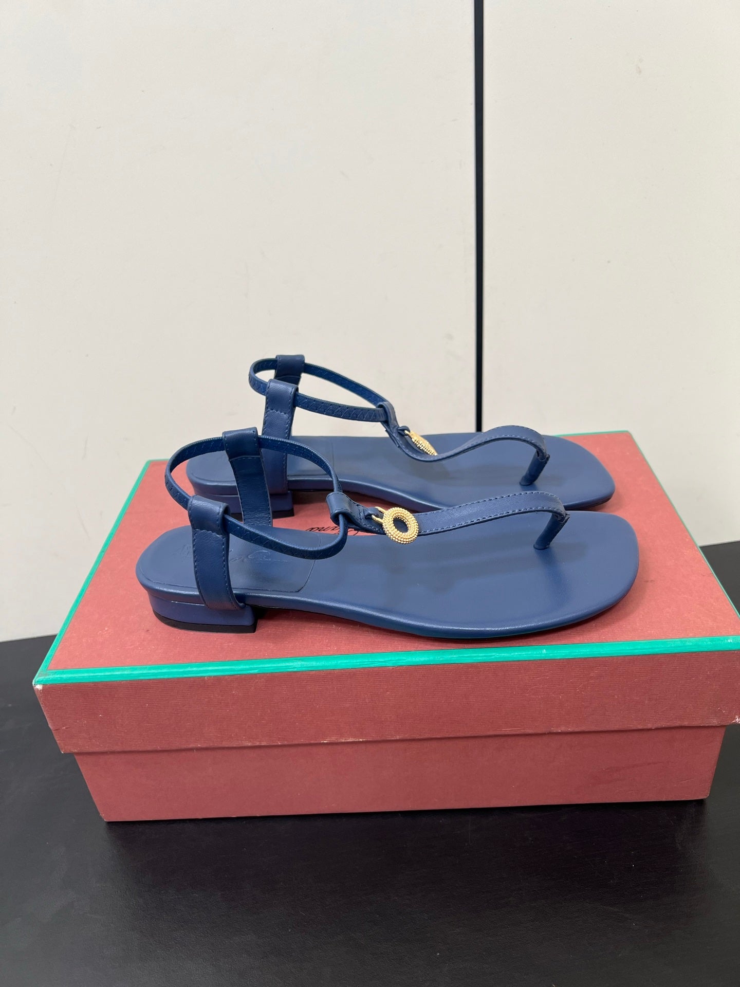 LP MINDIL SANDAL IN COBALT BLUE LAMBSKIN