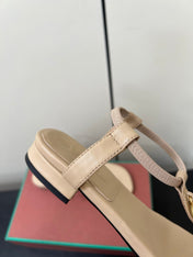 LP MINDIL SANDAL IN BEIGE LAMBSKIN