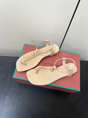 LP MINDIL SANDAL IN BEIGE LAMBSKIN