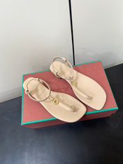 LP MINDIL SANDAL IN BEIGE LAMBSKIN