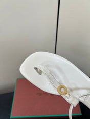 LP MINDIL SANDAL IN WHITE LAMBSKIN