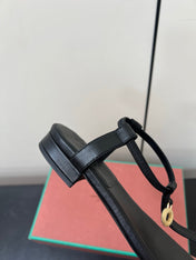 LP MINDIL SANDAL IN BLACK LAMBSKIN